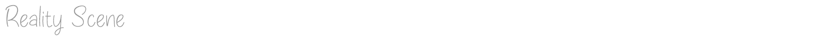Reality Scene font preview